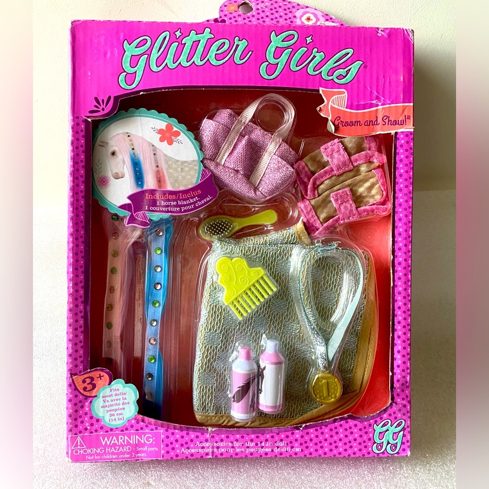 Glitter Girls Groom and Show Horse Set for 14 inch doll Pony Horse Accessories